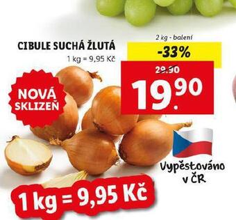 Lidl Cibule suchá žlutá nabídka
