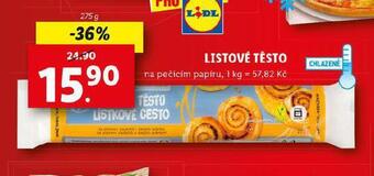 Lidl Listové těsto nabídka