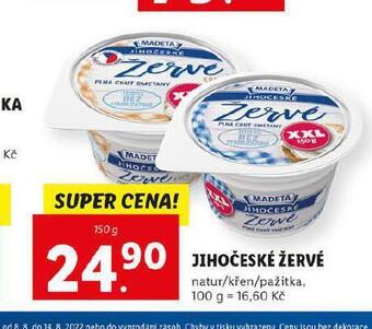 Lidl Jihočeské žervé nabídka