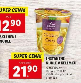 Lidl Instantní nudle v kelímku nabídka