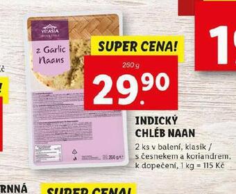 Lidl Indický chléb naan nabídka