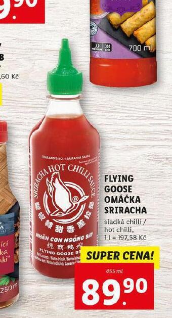 Lidl Flying goose omáčka sriracha nabídka