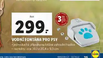 Vodní fontána pro psy