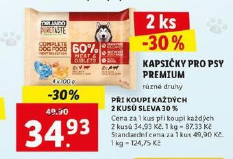 Lidl Kapsičky pro psy premium nabídka