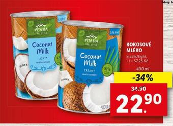 Lidl Kokosové mléko nabídka