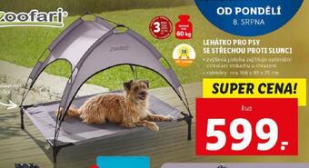 Lidl Lehátko pro psy se střechou proti slunci nabídka