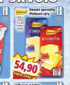 Norma Dánské speciality plátkové sýry nabídka