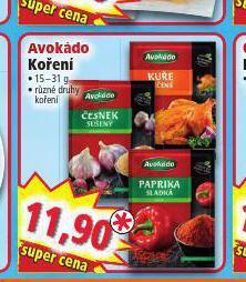 Norma Avokádo koření nabídka