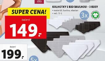 Lidl Kalhotky s bio bavlnou nabídka