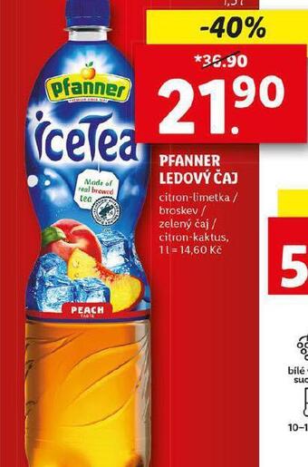 Lidl Pfanner ledový čaj nabídka