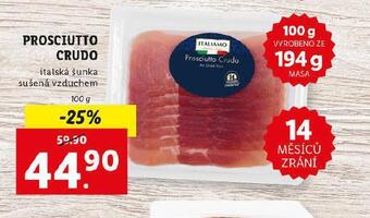 Lidl Prosciutto crudo nabídka