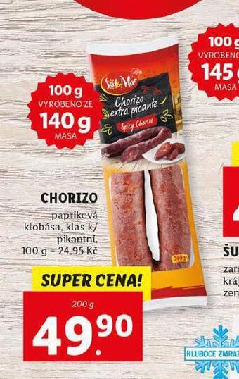 Lidl Chorizo nabídka
