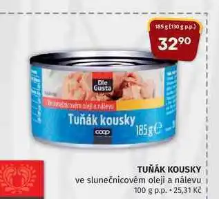 Coop Die gusta tuňák kousky 185 g nabídka