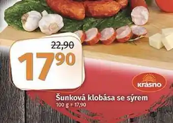Coop Krásno šunková klobása se sýrem 100 g nabídka