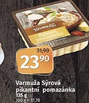 Coop Varmuža sýrová pikantní pomazánka 135 g nabídka
