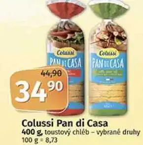 Coop Colussi pan di casa 400 g, toustový chléb - vybrané druhy nabídka