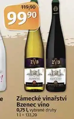 Coop Zámecké vinařství bzenec víno 0,75l, vybrané druhy nabídka