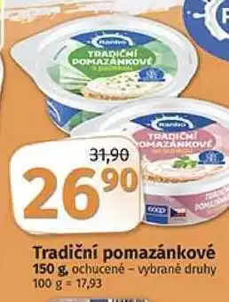 Tradiční pomazánkové 150 g, ochucené vybrané druhy