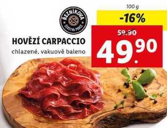 Lidl Hovězí carpaccio, 100 g nabídka