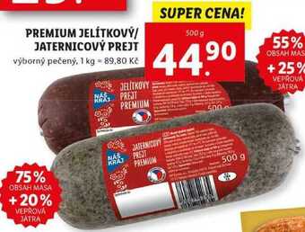 Lidl Premium jelítkový / jaternicový prejt, 500 g nabídka