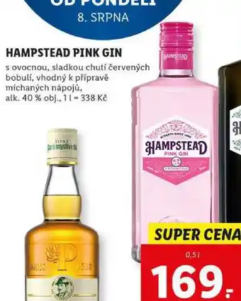 Lidl Hampstead pink gin, 0,5 l nabídka