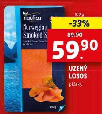 Lidl Uzený losos, 100 g nabídka