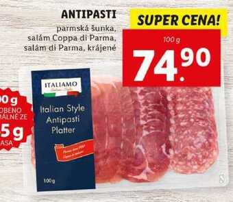 Lidl Antipasti, 100 g nabídka