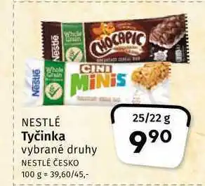 Coop Nestlé tyčinka vybrané druhy nabídka