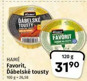Coop Hamé favorit, ďábelské tousty 120 g nabídka
