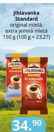 Potraviny CZ Jihlavanka standard original mletá, extra jemná mletá 150 g nabídka