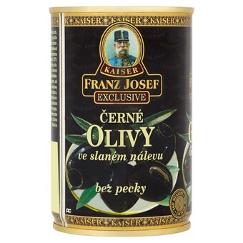 Franz josef kaiser olivy černé bez pecky ve slaném nálevu