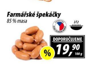 ZEMAN Farmářské špekáčky nabídka