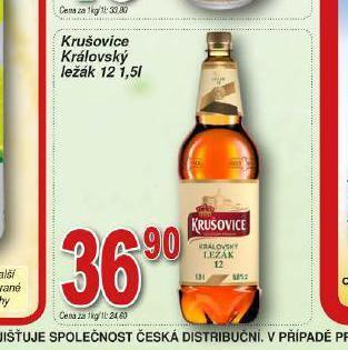 Lidl Pivo krušovice 12 královský ležák nabídka