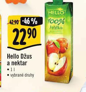 Jip Hello džus a nektar nabídka