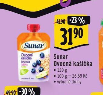 Jip Sunar ovocná kašička nabídka