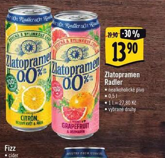 Albert Zlatopramen radler nabídka