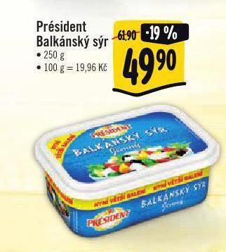 Albert Président balkánský sýr nabídka