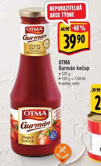 Albert Otma gurmán kečup nabídka