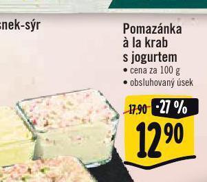 Albert Pomazánka á la krab s jogurtem nabídka