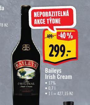 Albert Baileys irish cream nabídka