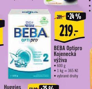 Albert Beba optipro kojenecká výživa nabídka