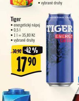 Albert Tiger energy drink nabídka
