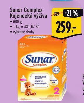 Albert Sunar kojenecká výživa nabídka