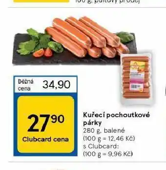 Tesco Kuřecí pochoutkové párky nabídka