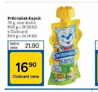 Tesco Pribináček kapsík nabídka