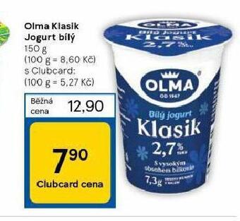 Tesco Olma klasik jogurt nabídka