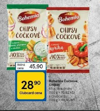 Tesco Bohemia čočkové chipsy nabídka