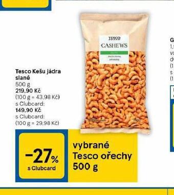 Tesco Kešu jádra nabídka