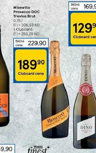 Tesco Mionetto prosecco nabídka