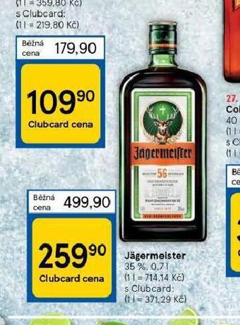 Tesco Jagermeister nabídka
